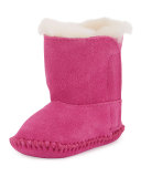 Infant Caden Suede Bootie/Crib Shoe, Princess Pink