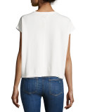 Cozy V-Neck Tee, White