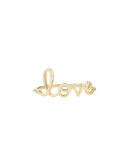 14k Yellow Gold Pure Love Script Ring, Size 6.5