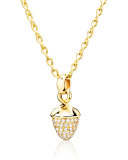 Mikado Bouquet 18K Yellow Gold Pavé Diamond Pendant Enhancer