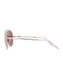 Foldable Aviator Sunglasses, Rose Gold