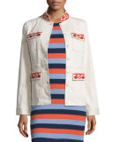 Dayton Embroidered Jacket, New Ivory
