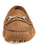 Road Horsebit Slip-On Driver, Acero 