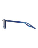 Men's Plimsoul Round Sunglasses, Cobalt/Silver