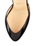 Dollyla Patent 100mm Red Sole Pump, Black