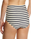 nahant shore striped high-waist swim bottom