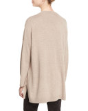 Long-Sleeve Oversized Wool Tunic 