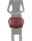 Antigona Medium Leather Satchel Bag, Red