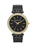 Black Stainless Steel Golden Darci Watch
