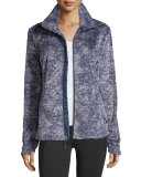 Novelty Osito Fleece Sport Jacket, Indigo Blue Marble