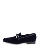 Lord 2 Velvet Slip-On Loafer, Blue Marine