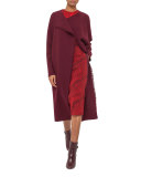 Cheetah-Print Wool Top, Pomegranate