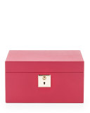 Panama Single-Tray Jewelry Box, Fuchsia