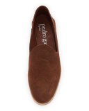 Yoshi Suede Slip-On Loafer, Chocolate