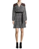 Bianka Long-Sleeve Wrap Dress, Cabriole Dot