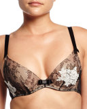 Tombeuse Lace Underwire Bra, Black/Ivory