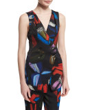 Double-Breasted Printed Envers Vest