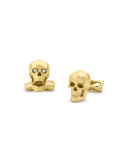 Yellow-Gold Skull Cuff Links