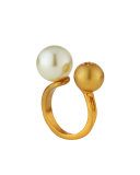 Pearly Floating Logo Ring