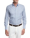 Cape Glen Plaid Sport Shirt, Blue