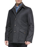Wool-Cashmere-Silk Field Jacket