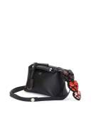 By the Way Mini Crystal-Heart Satchel Bag, Black/Red/Bordeaux