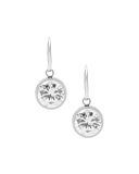 Crystal Bezel Drop Earrings