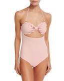 Antibes Scalloped One-Piece Swimsuit, Poppy Red