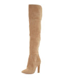 Bentlee Suede Over-the-Knee Boot, Gesso