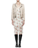 Classic Moto Leather Jacket, Rose Poudre