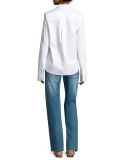 Satin Poplin Bustier Shirt