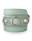 Classic Leather Wrap Bracelet, Mint
