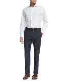 Puppytooth Check Straight-Leg Trousers