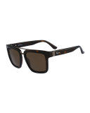 Gancio Plastic Sunglasses, Brown