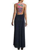 Embellished-Back Maxi Dress