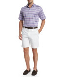 Winston Washed-Twill Shorts, White