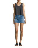 Denim Mini Skirt, Delancey