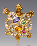 Small Turtle Scroll Pin