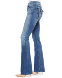 Becca Faded Boot-Cut Jeans, Earth's Mystery