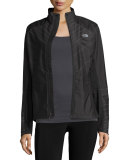 Isotherm Line-Print Weather-Resistant Running Jacket, TNF Black