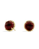 Chatelaine Earrings with Garnet in Gold