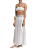 Bright Metallic A-Line Maxi Skirt Coverup