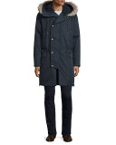 Essential Five-Pocket Stretch-Twill Pants, Navy