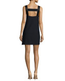 Carina Sleeveless Ponte Shift Dress, Dark Navy