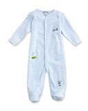 Mini Golf Striped Footie Pajamas, Blue, Size Newborn-12 Months