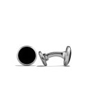 Round Cuff Links with Black Onyx