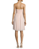 Strapless Ruched Cocktail Dress