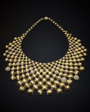 18k Gold Bib Necklace with Diamonds