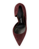 Golden Stack Half-d'Orsay Pump, Wine