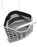 Dome-Stud Caged Shopper Tote Bag, Black/White
